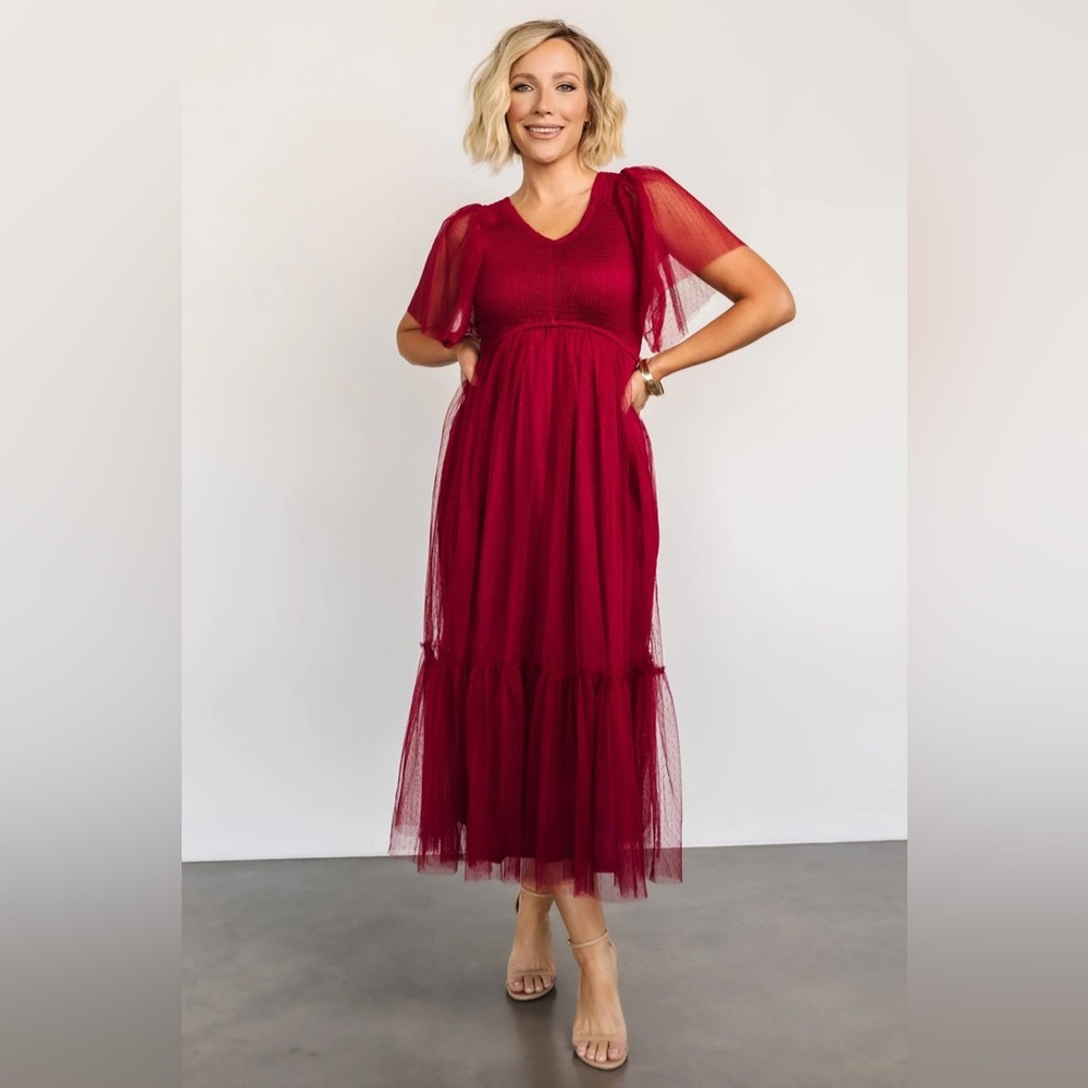 Martha smocked tulle dress